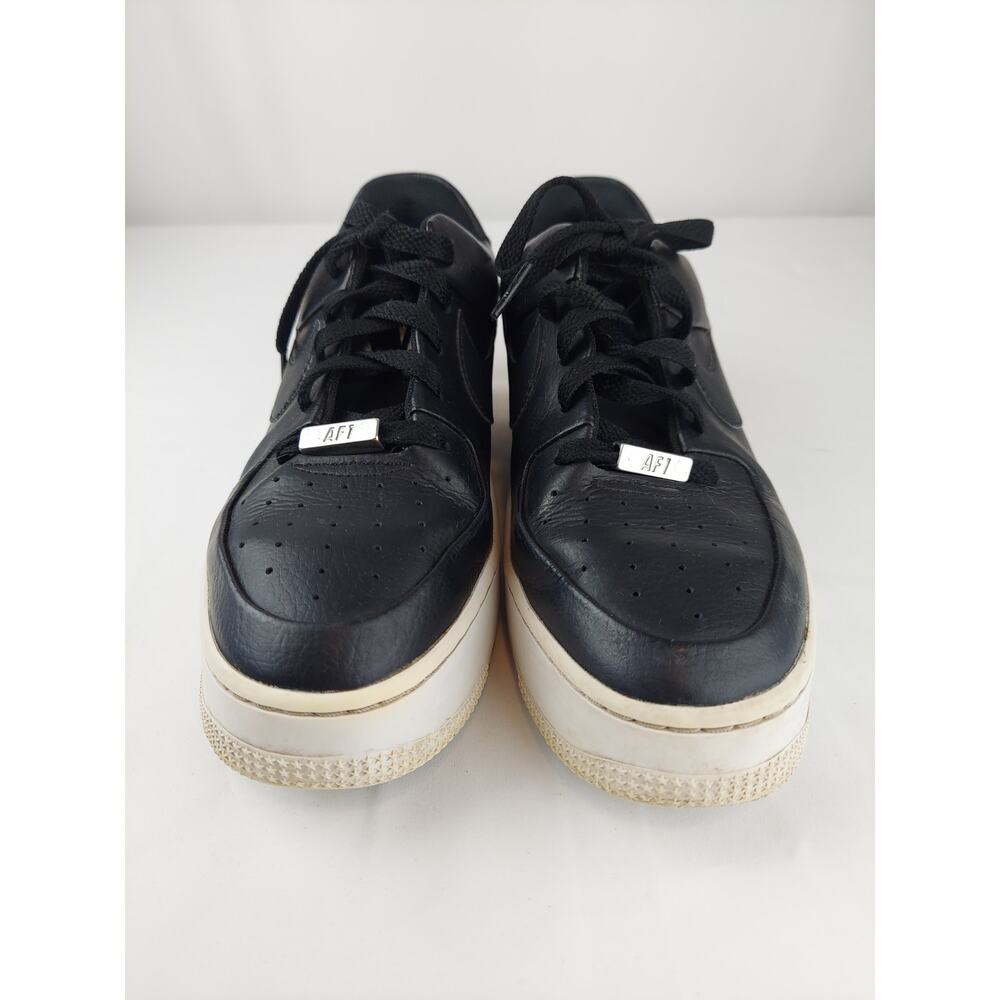 NIKE Air Force 1 Sage Women's Platform Sneakers AR5339-002 Black Leather 8.5